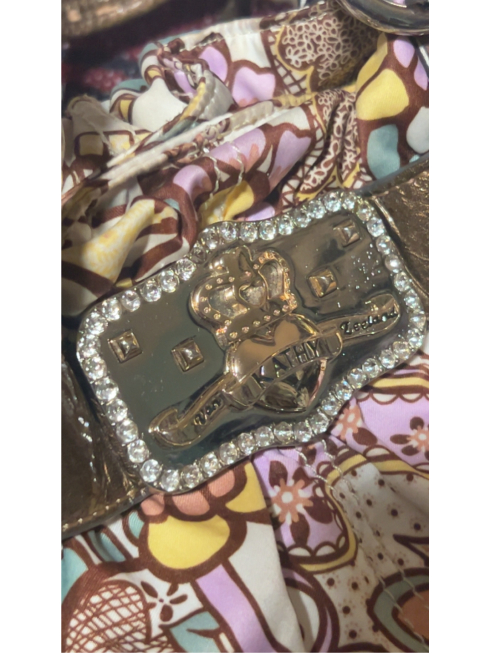 Women's Kathy Van Zeeland Multi-color Floral Shoulder Bag